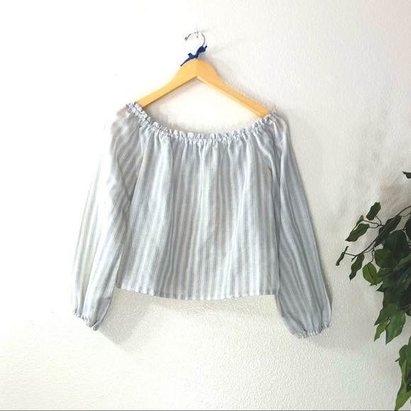 Brandy Melville Striped Off Shoulder Top - Picture 1 of 5